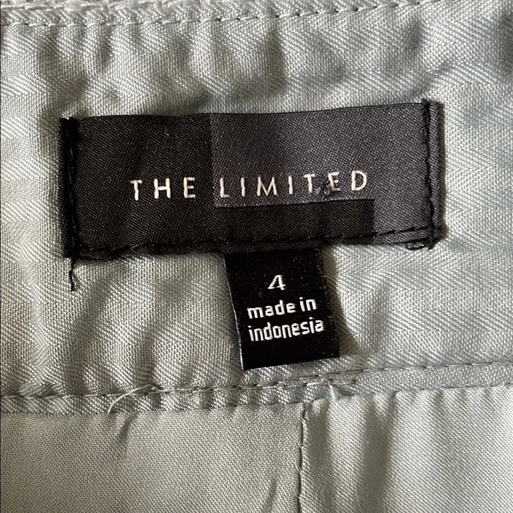 THE LIMITED Pencil Skirt Blue Swiss Dot Silver Metal Detail Corporate Career 4